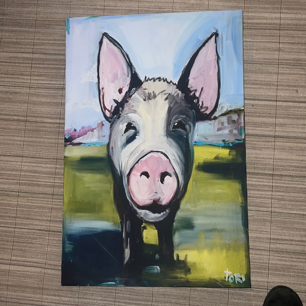 Pig painting, decent size